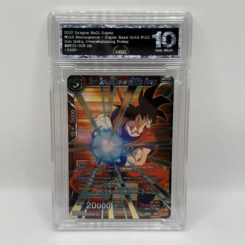 Son Goku Overwhelming Power BT21-008 SR Foil Dragon Ball Super Graded 10 Gem